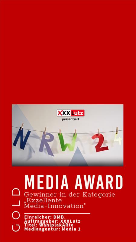 3 x EDELMETALL beim diesjährigen MEDIA AWARD